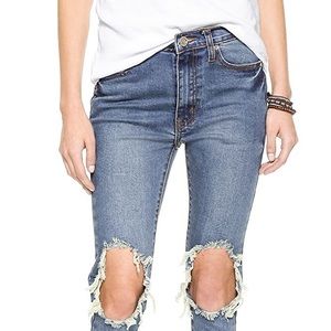 Unif Peach Pit High Waisted Skinny Jeans